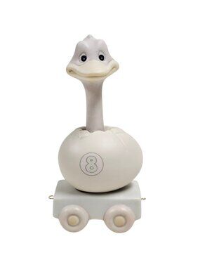 80s - 90s Precious Moments Ostrich - 8th birthday series train figurine